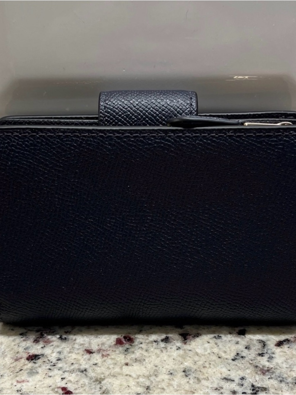 Coach Midnight Saffiano Leather Snap Wallet with Gold Logo - Picture 3 of 9
